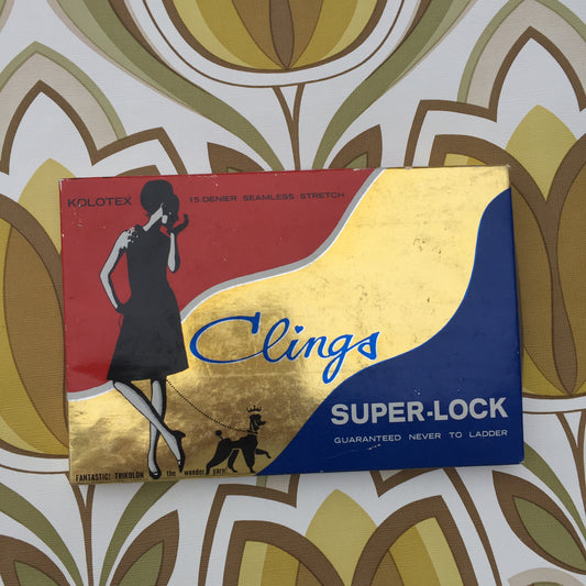 CLINGS Boxed Vintage SUPERLOCK Guaranteed to never ladder KOLOTEX