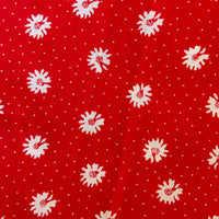 120cms Bright Red Vintage Fabric Remnant