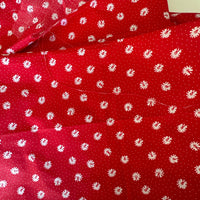 120cms Bright Red Vintage Fabric Remnant