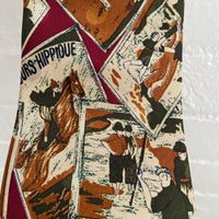 MENS Vintage Tie Horses 70's GOLF Baseball SPORTS COSTUME