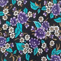 260cms Jersey Fabric Purple Floral Print