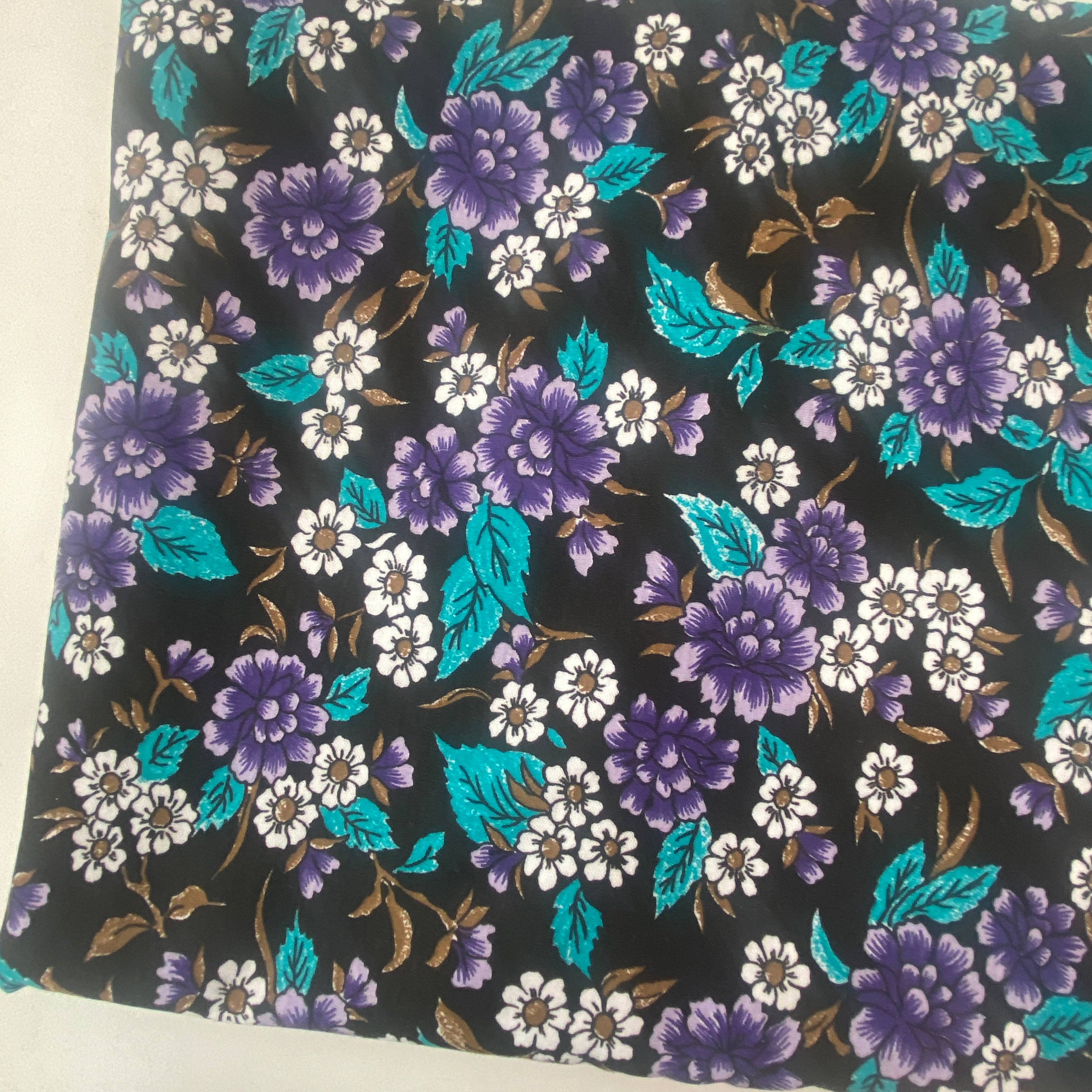 260cms Jersey Fabric Purple Floral Print