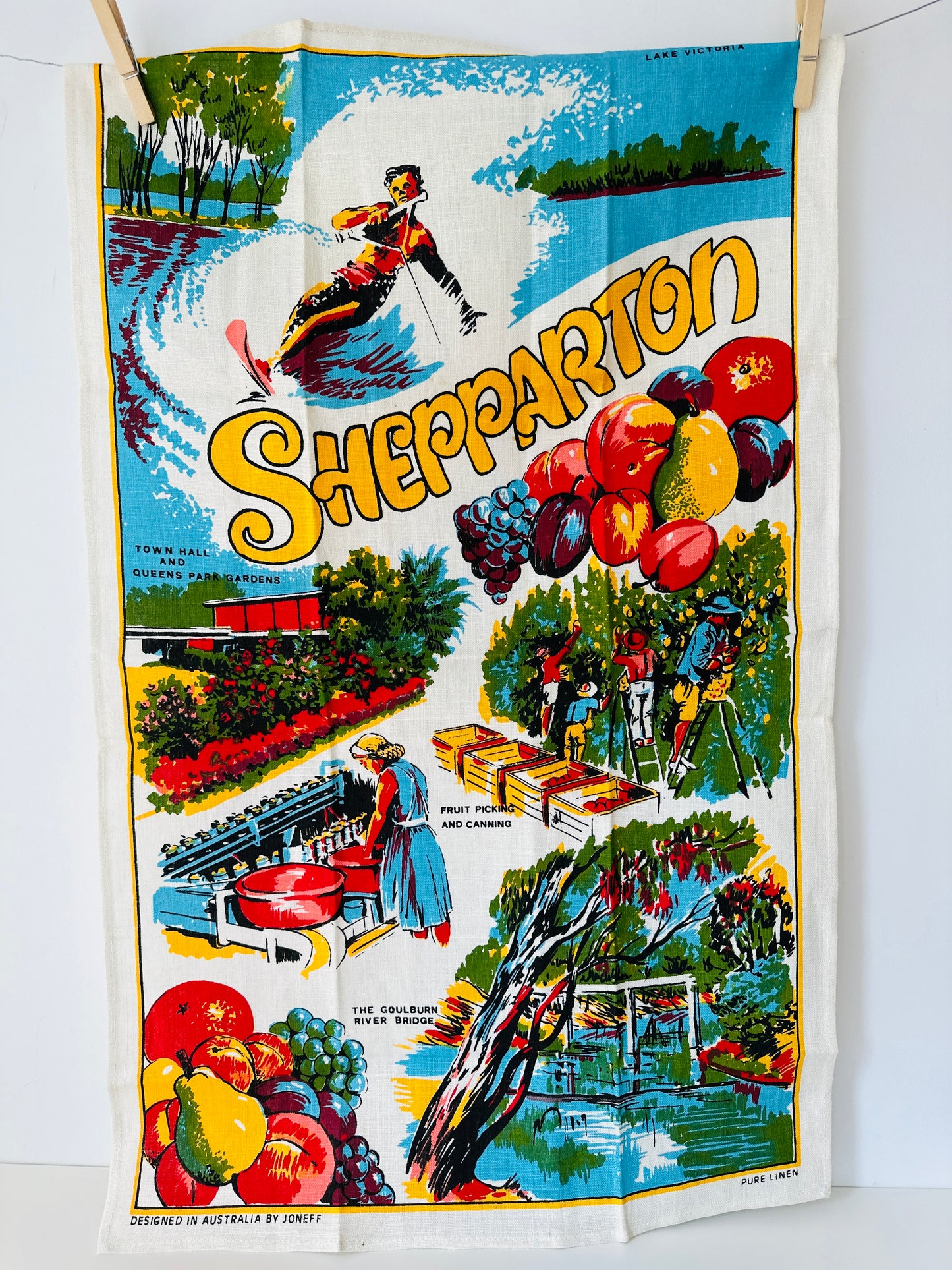 Wonderful Shepparton Vintage Tea Towel