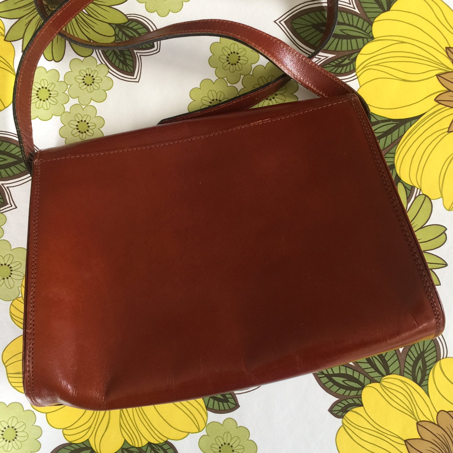 OROTON Vintage Genuine LEATHER Handbag BROWN Shoulder Bag