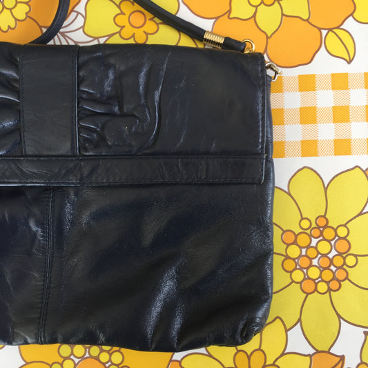 Cute Little NAVY BLUE Clubbing Leather Handbag Shoulder Bag