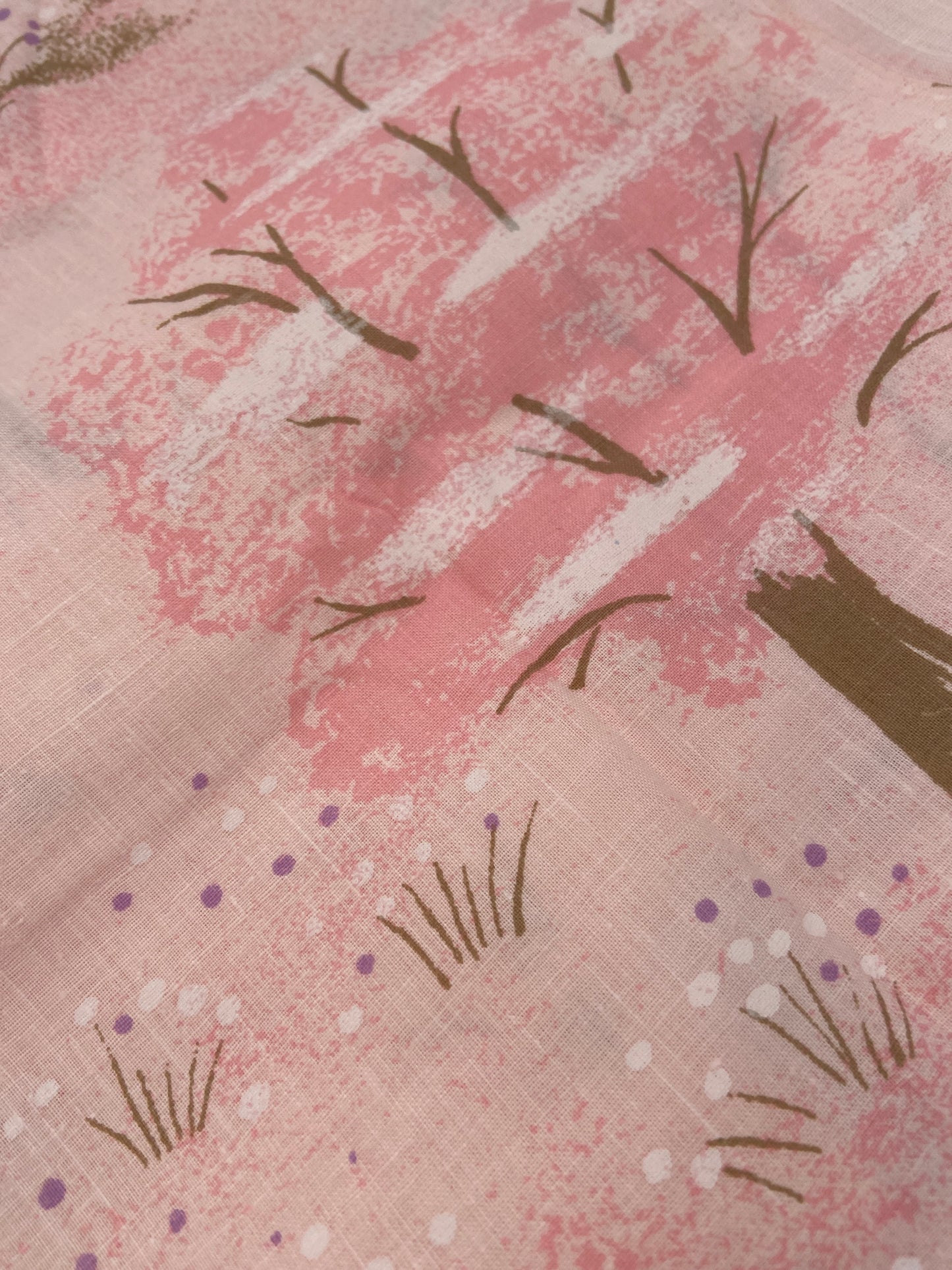 UNUSED Cotton Pinks Sheet FLORAL – Pink Peacock