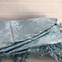 STUNNING Blue Brocade Vintage Italian Bedspread