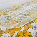 GLASS Diamond Cut Sandwich TRAY Vintage Depression GLASS