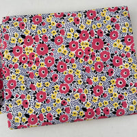 MODERN All Cotton Medium Weight Fabric Pink & Yellow