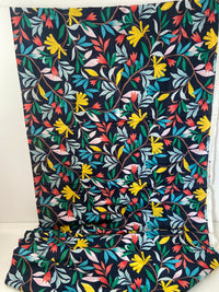 300cms Modern LINEN Floral Fabric Large Bold Print