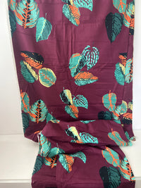 Modern COTTON Leaf Fabric Large Bold Print