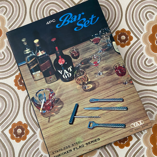 RETRO Boxed Bar Set Stainless Steel