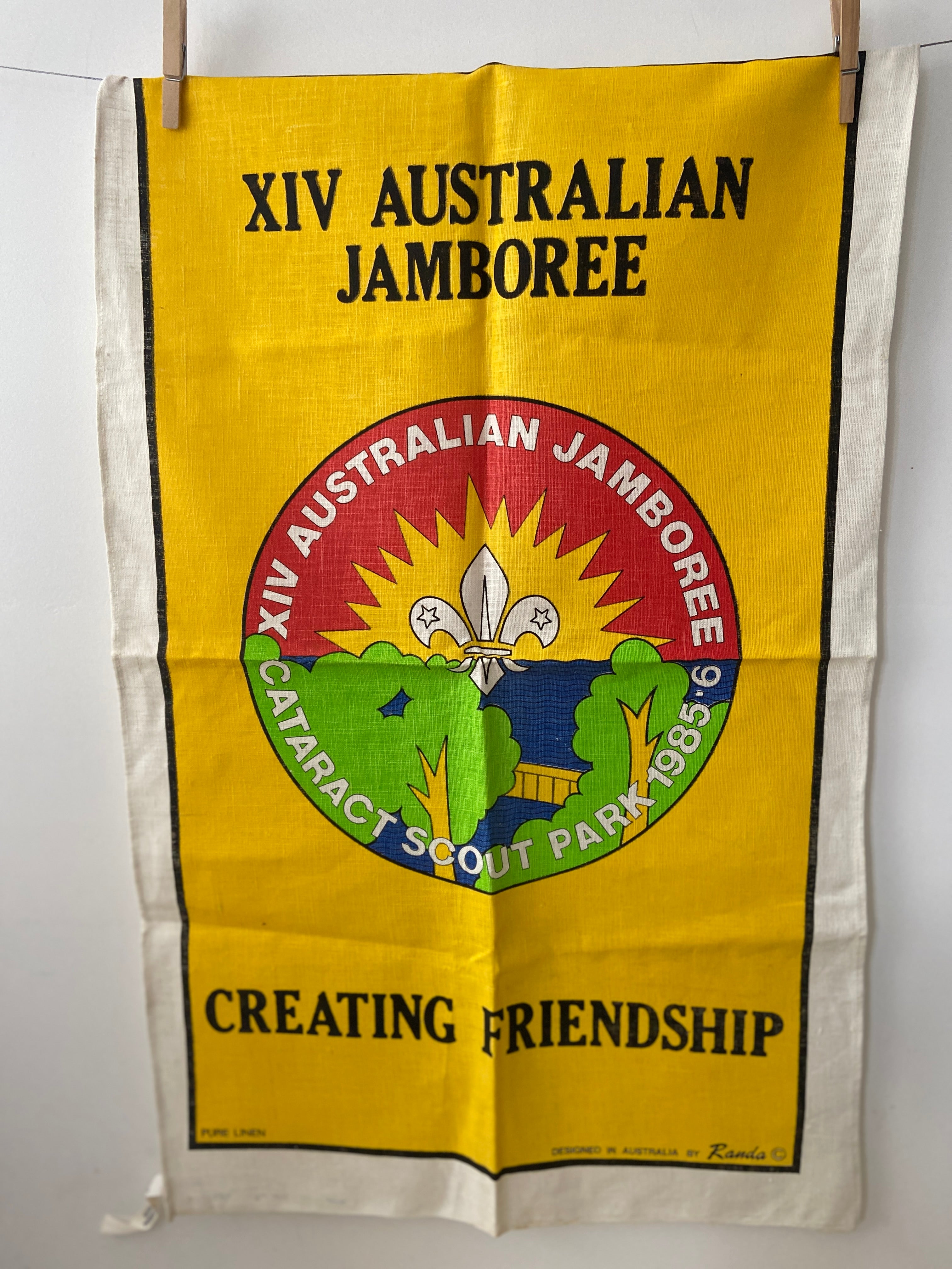 Australian Jamboree Pure Linen Tea TOWEL