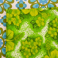 STUNNING Unused Green 70's RETRO Pillow Case