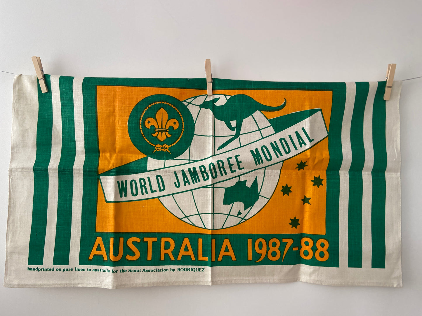 World Jamboree Linen Tea Towel Wall hanging
