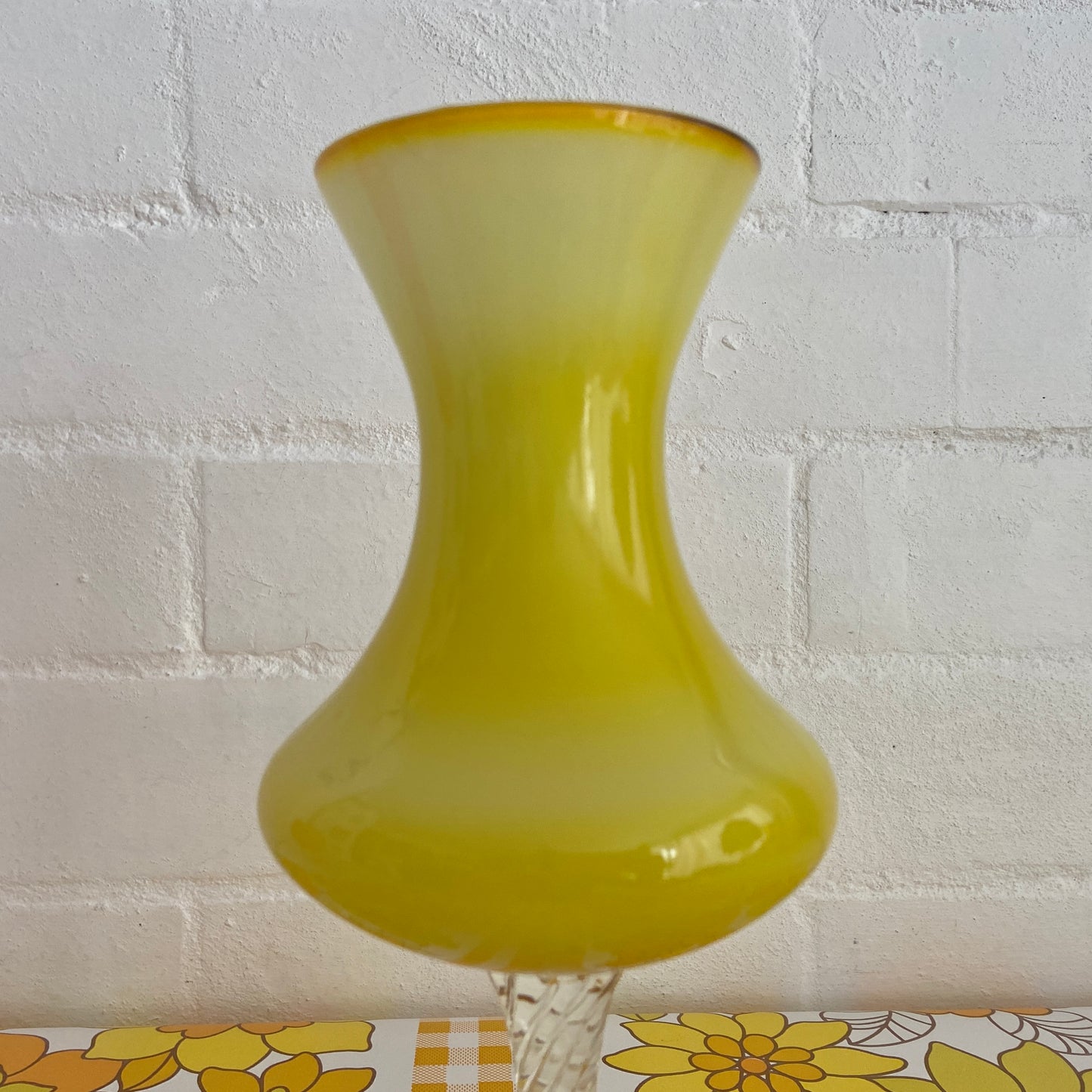 Stunning Bright Yellow Italian Art Glass Vase