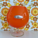 Large Orange Balloon Art Glass VASE Japan Christina