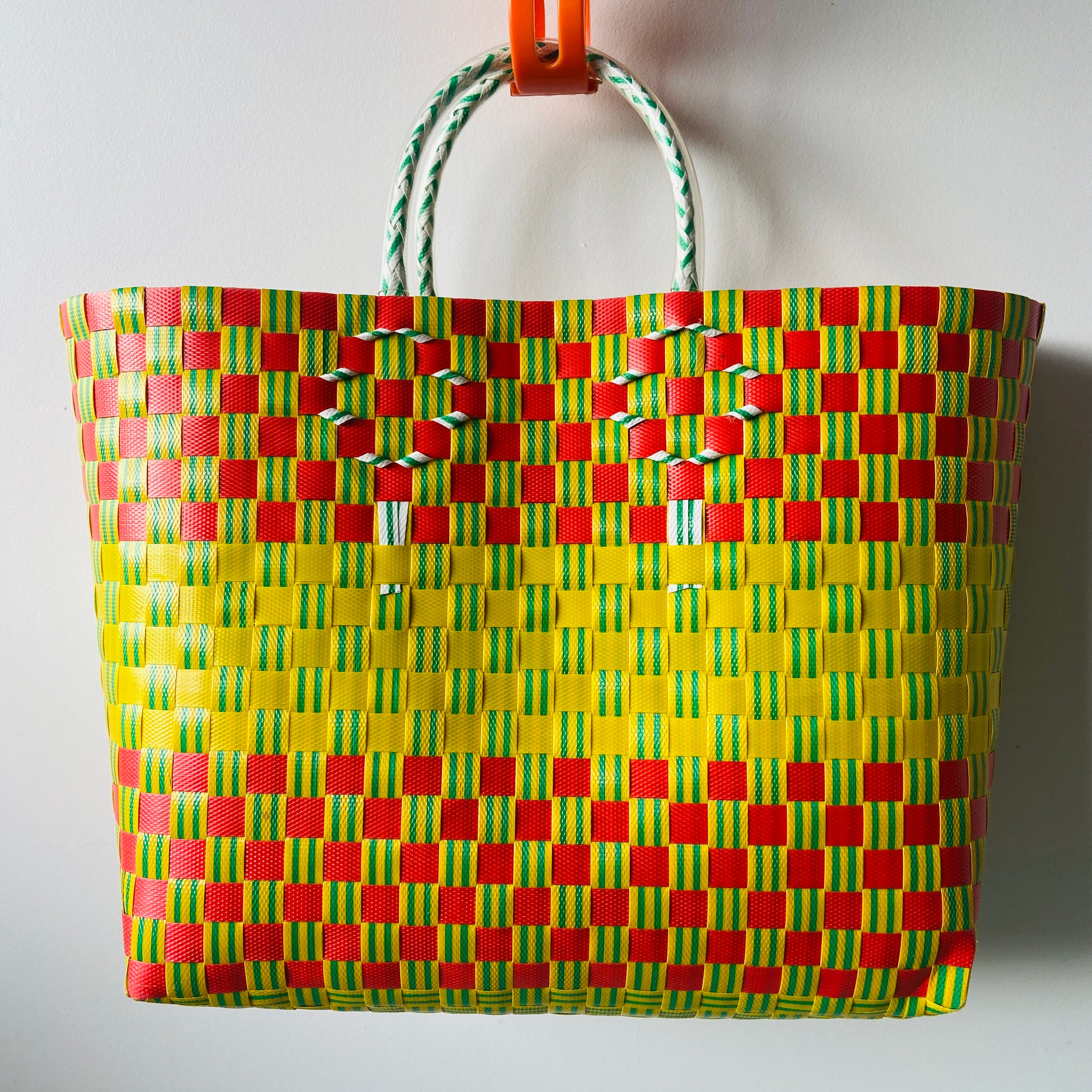 Recycled Red & Yellow Tote