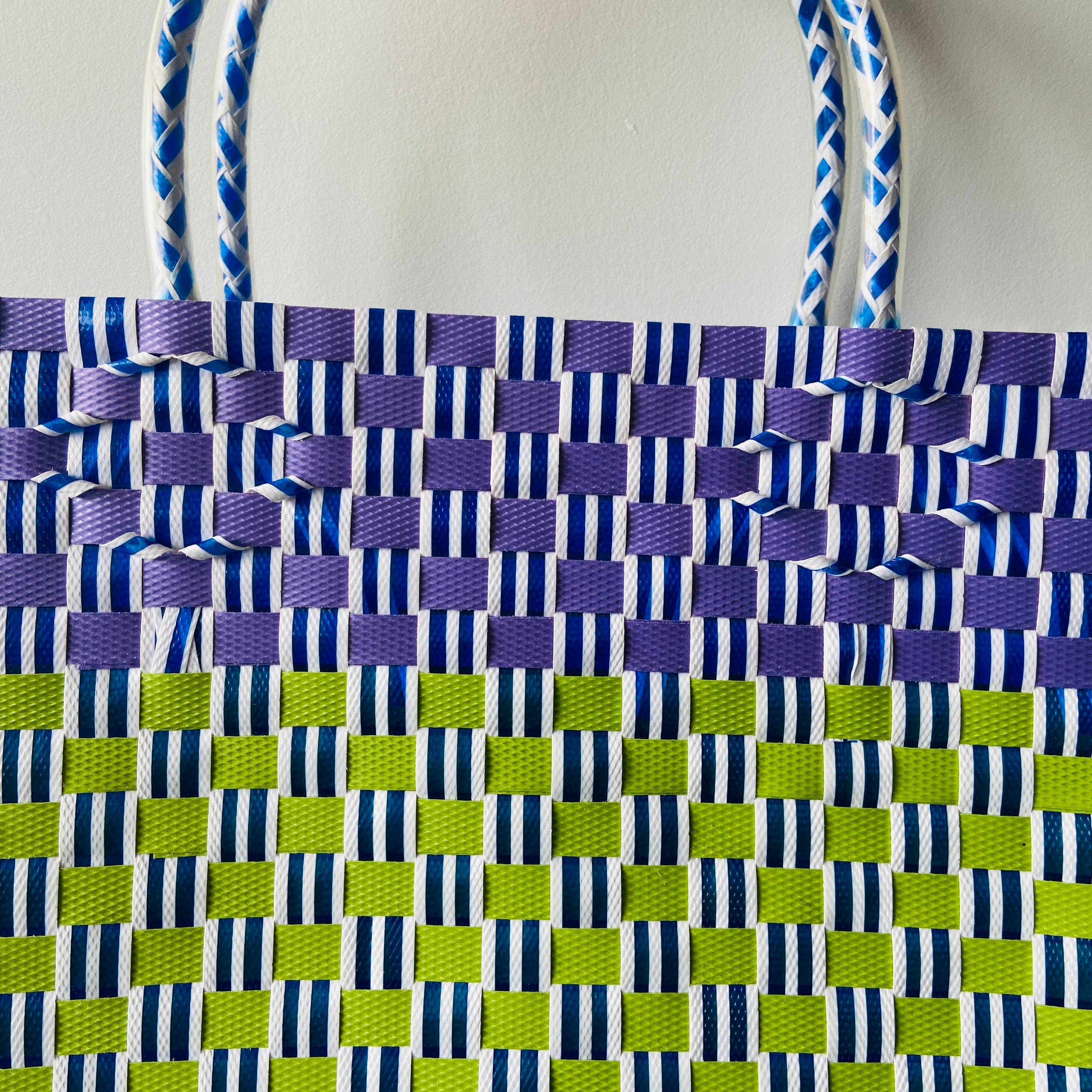 Recycled Purple & Green Tote