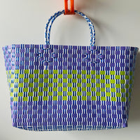 Recycled Purple & Green Tote