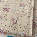 All Cotton UNUSED Pillow CASES Brown Floral PAIR Adorable