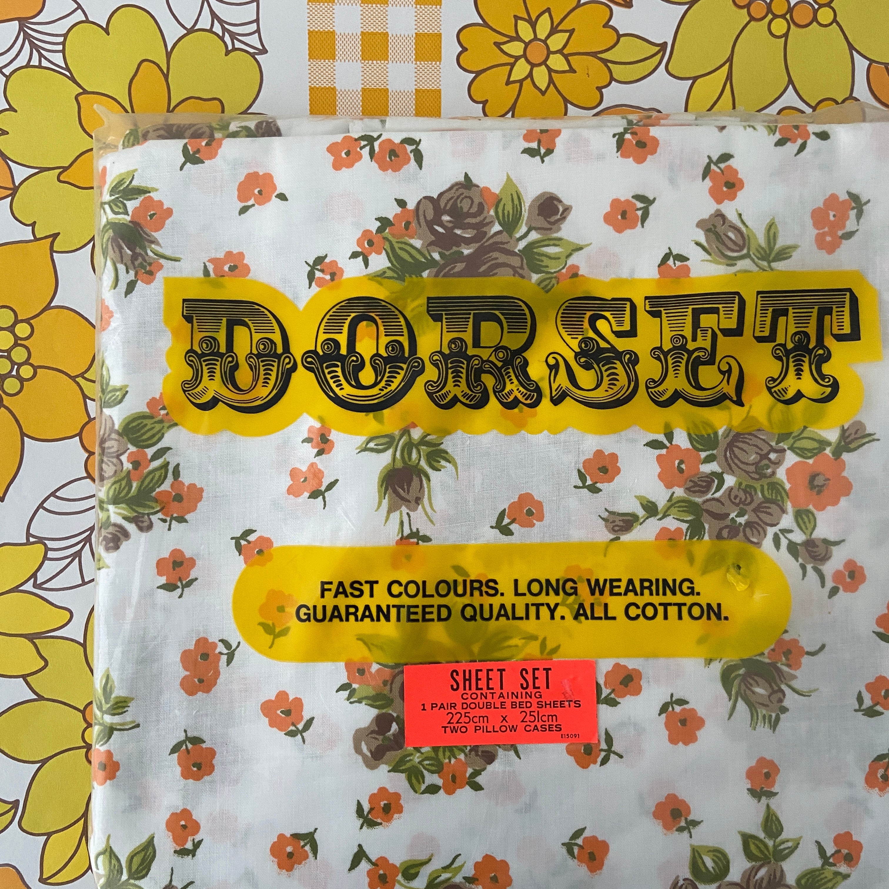 DORSET Unused Pillow Cases BED Retro  PAIR