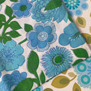 UNUSED Pillow CASE Retro Cotton Blue