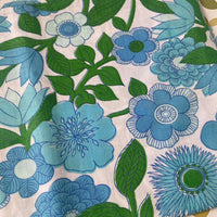 UNUSED Pillow CASE Retro Cotton Blue