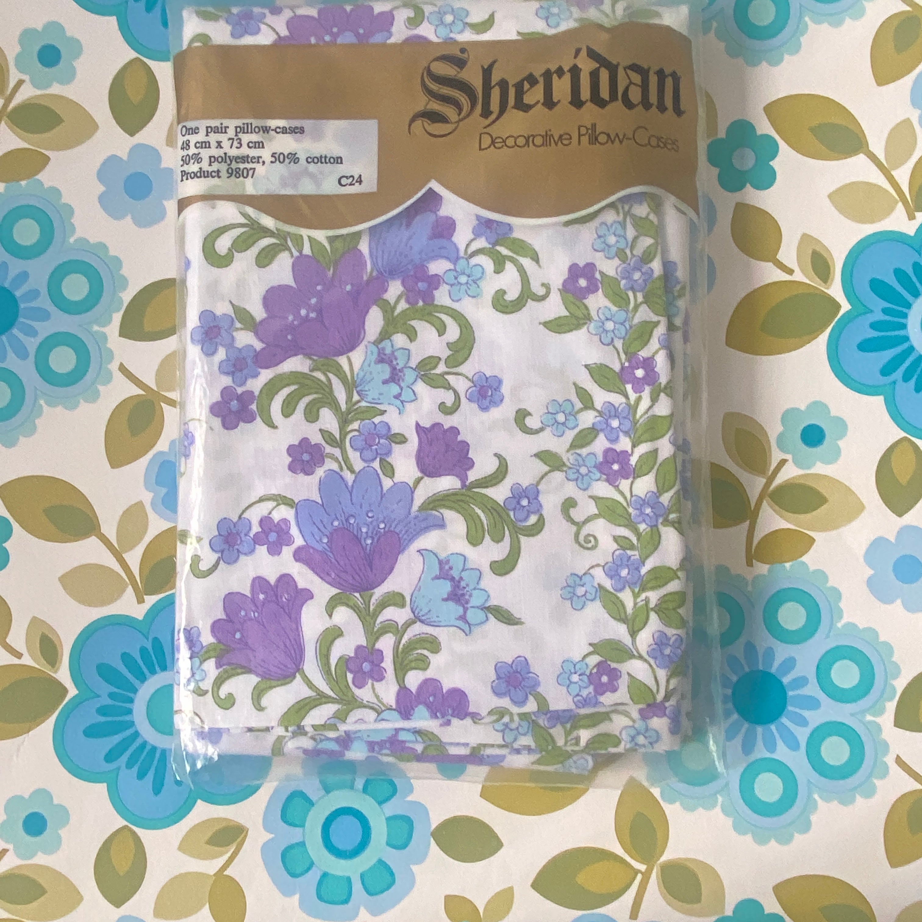 SHERIDAN Pair Pillow CASES Retro Cotton