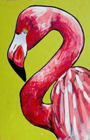 LARGE Original ONE OF A Kind Painting Flamingo Pop Art
