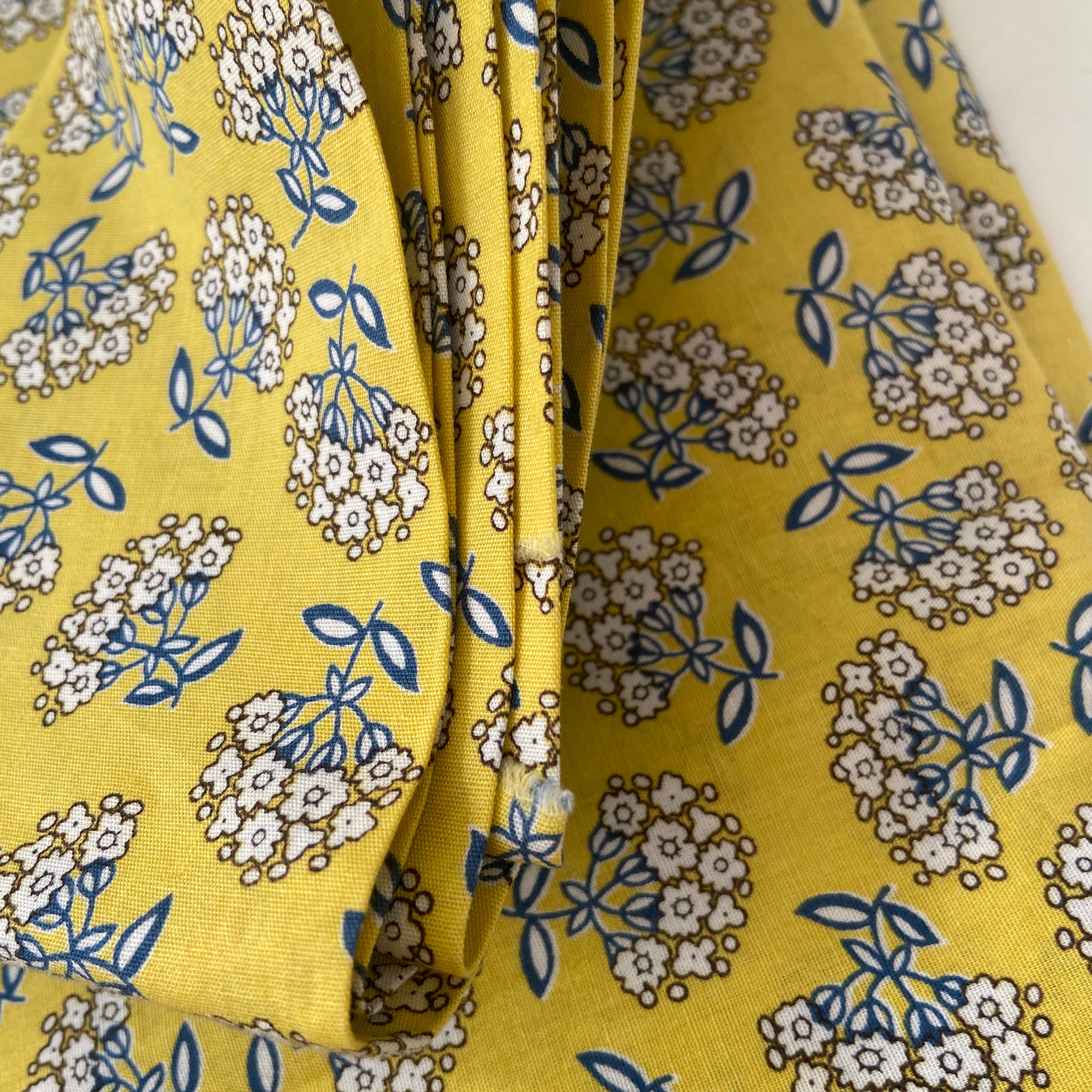 MODERN All Cotton Light to  Medium Weight Fabric Yellow