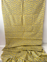 MODERN All Cotton Light to  Medium Weight Fabric Yellow