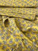 MODERN All Cotton Light to  Medium Weight Fabric Yellow