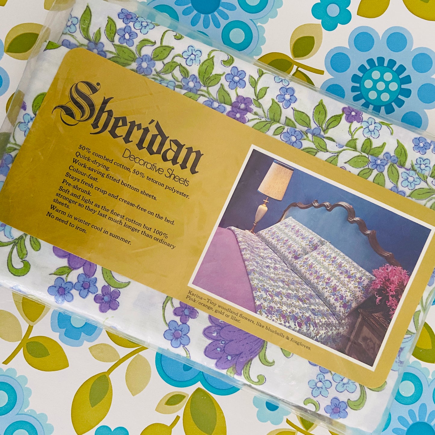 AMAZING Vintage Sheridan Pillow Cases PAIR UNUSED 70's