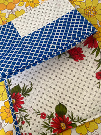 All COTTON Vintage UNUSED Table Cloth Floral