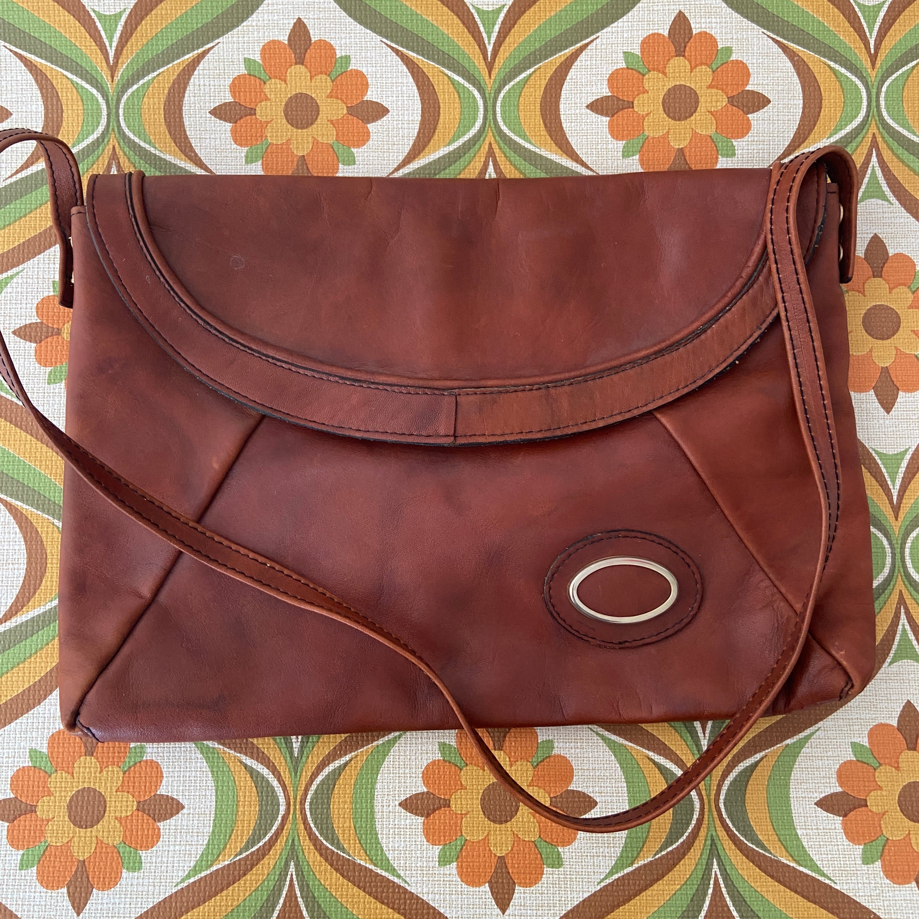 Made in Finland Brown Genuine Leather Handbag