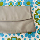 Genuine Leather Vintage Grey Clutch