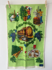 Linen Australian Wineries Tea Towel