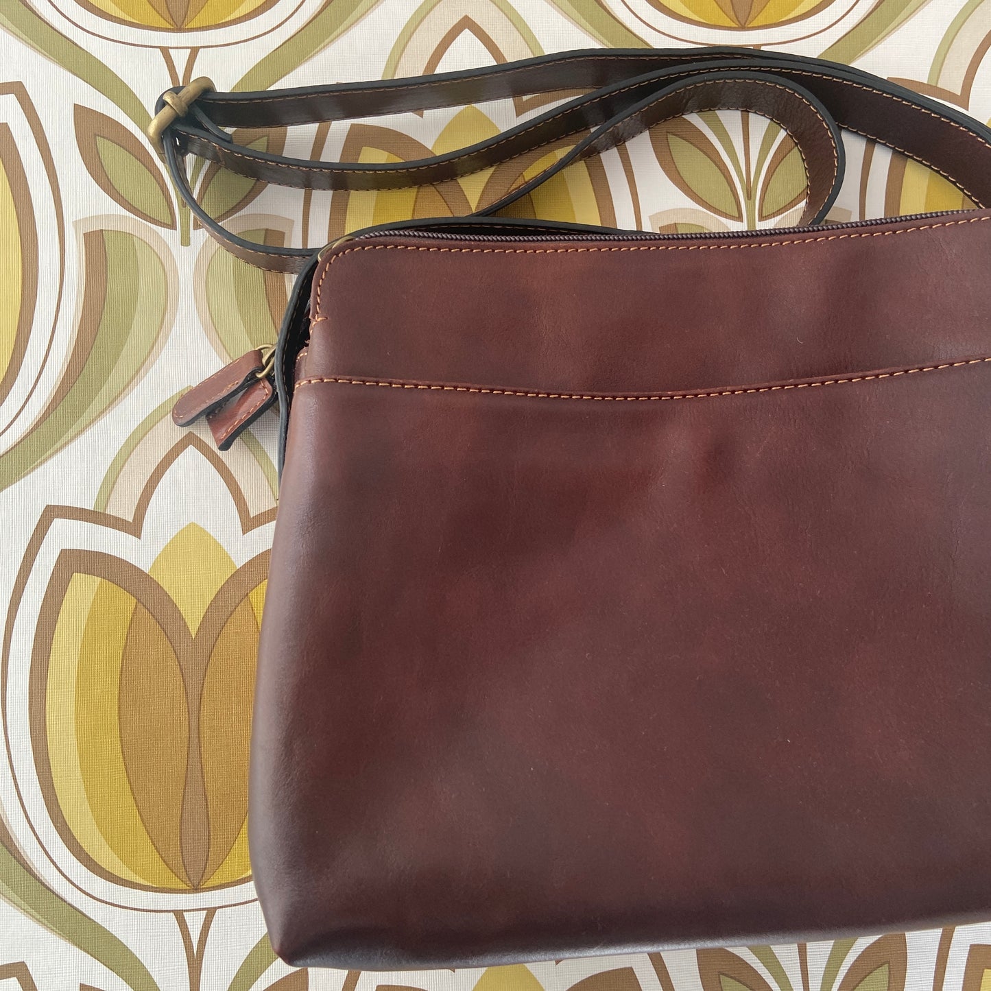 MILLENI Leather Handbag Long Strap