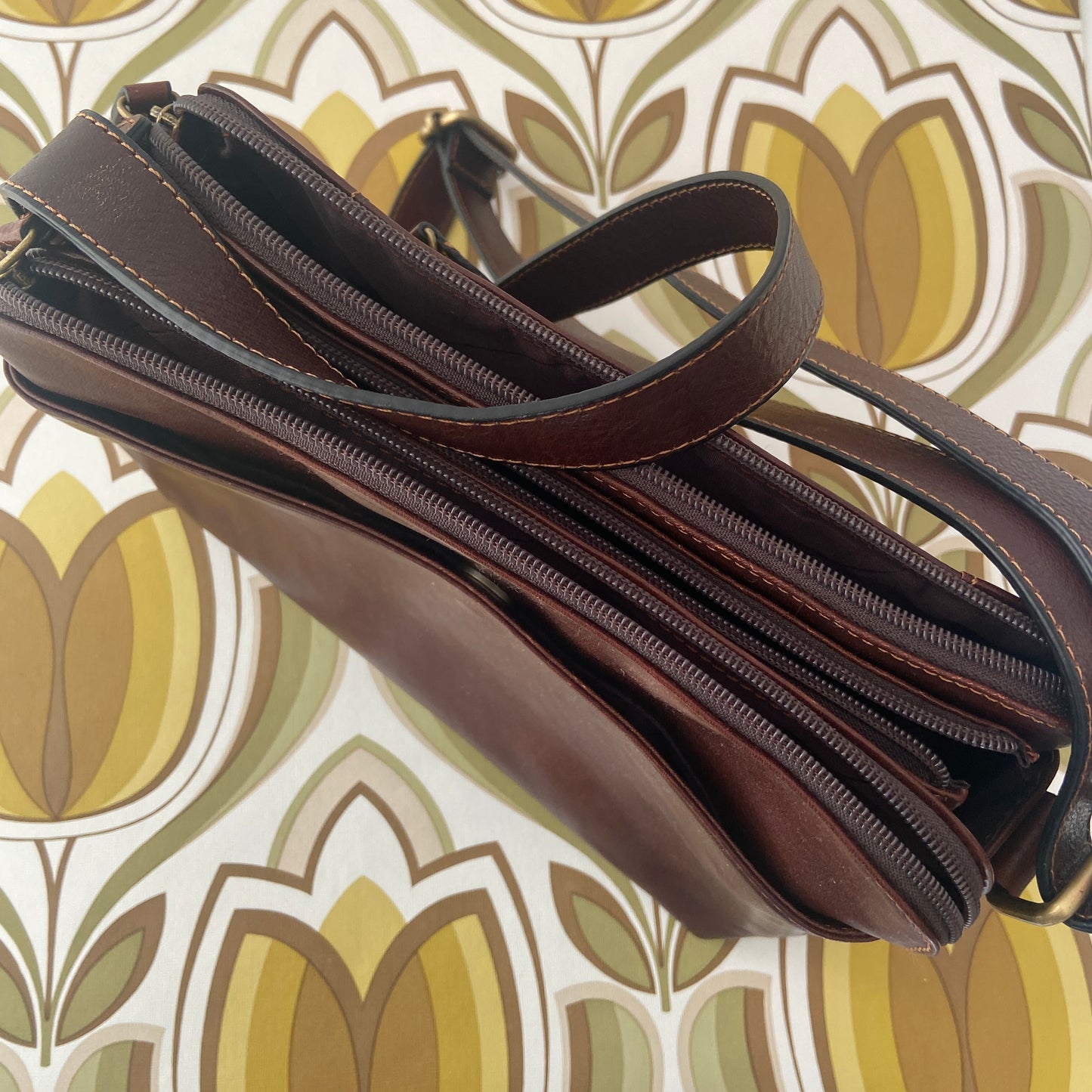 MILLENI Leather Handbag Long Strap