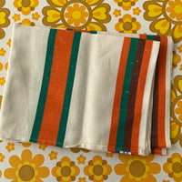 Vintage Linen Striped Tea Towel