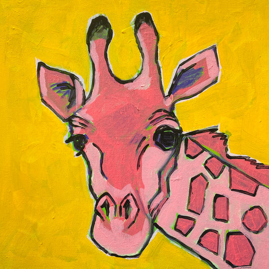 One of a KIND GIRAFFE Canvas Painting Kids Bedroom
