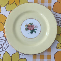 Pretty Yellow FLoral Made in England Plate