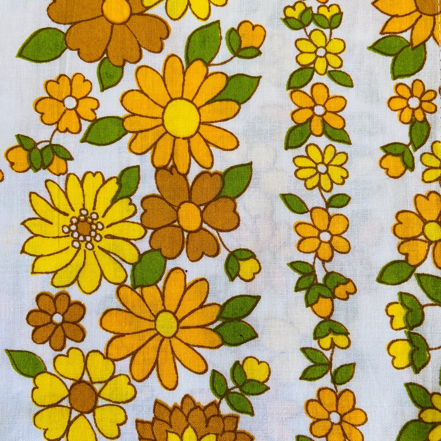 FAT QUARTER ALL Cotton YELLOW Sweet RETRO FABRIC Quilting