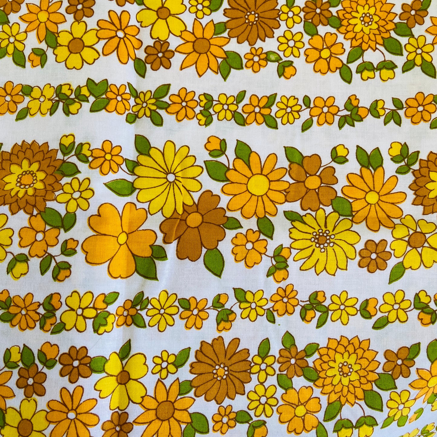 FAT QUARTER ALL Cotton YELLOW Sweet RETRO FABRIC Quilting