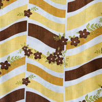 Fat Quarter UNUSED Sheet Cotton Brown Floral