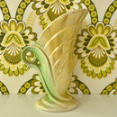 Vintage Lustre VASE Yellow Retro