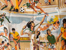 New OLD Stock Soccer Pillow Case RETRO Boys Bedroom