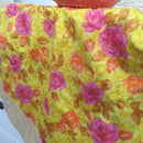 FAB Vintage 50's 60's Apron Pockets Kitchen DIsplay FABRIC Floral - Pink Peacock
 - 1