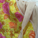 FAB Vintage 50's 60's Apron Pockets Kitchen DIsplay FABRIC Floral - Pink Peacock
 - 2